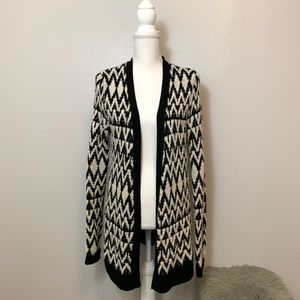 Lou & Grey Open Wool Black & White Cardigan